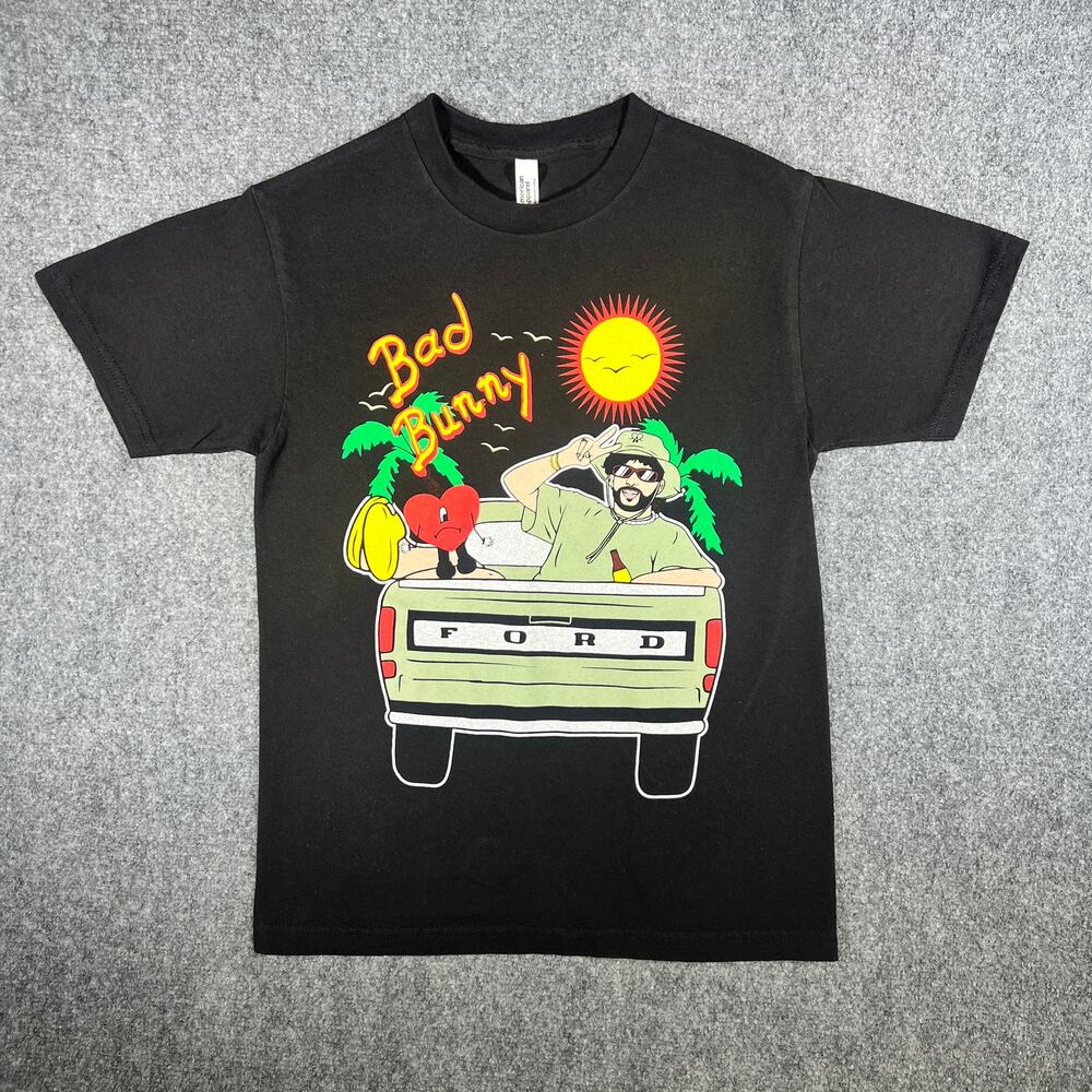 Bad Bunny T-Shirt Small Black Ford Truck